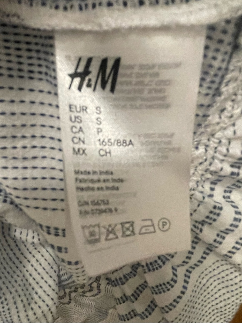 H&M Navy and White Striped Peasant Dress - Picture 6 of 7